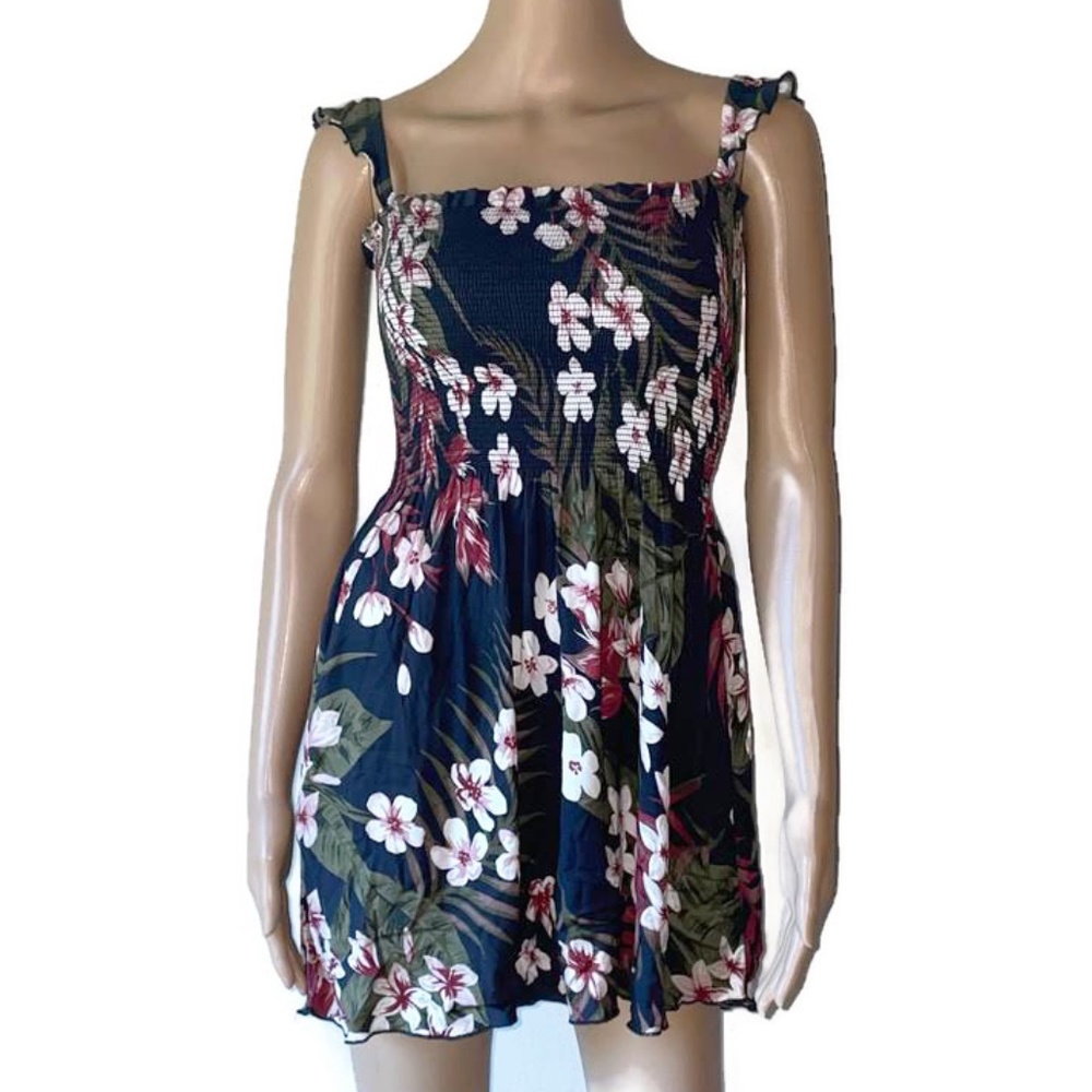 NWT CHASER Tropical floral print Vintage Vibe Dress SZ S
